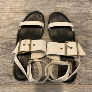 Wide Buckle Strap Sandals